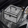 FRENESSA Portable Makeup Case Large Clear Crown Box Cosmetics Display