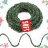 Jutom 50 FT Christmas Artificial Pine Wire Garlands with Red