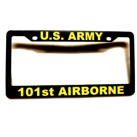 ABCCO Military License Plate FRAME, U.S. ARMY/101st. Airborne-Polished ABS-#841010Y
