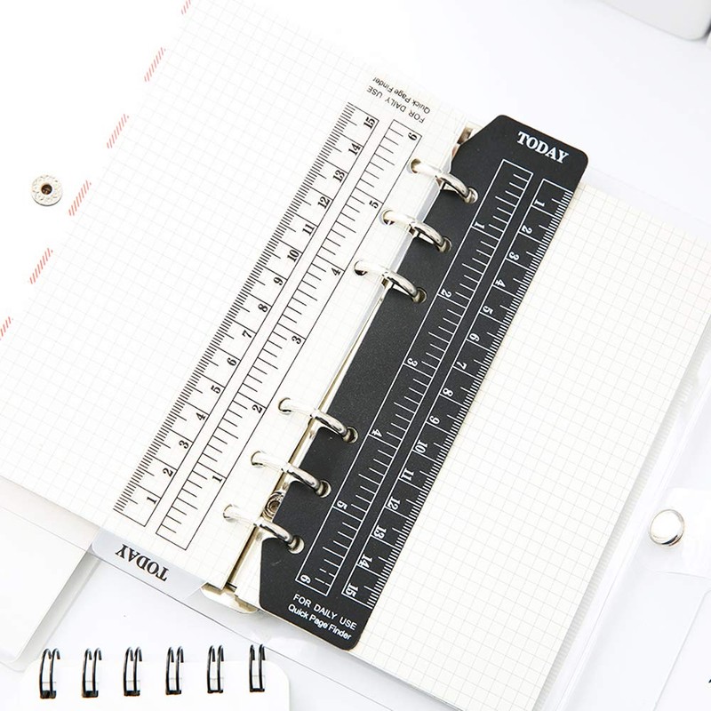 JKJF A5 Ruler A6 Ruler Bookmark Ruler Plastic Page Marker