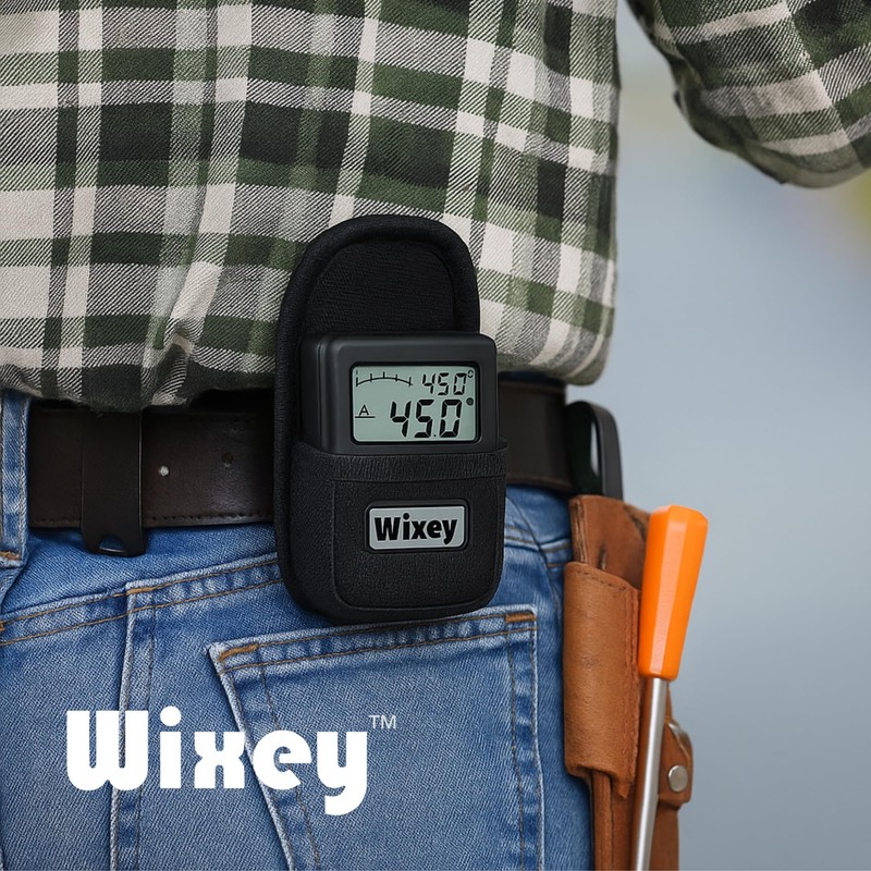 Wixey Digital Angle Gauge w/Flip-Out Display–Easy-to-Read Magnetic Digital Angle Finder