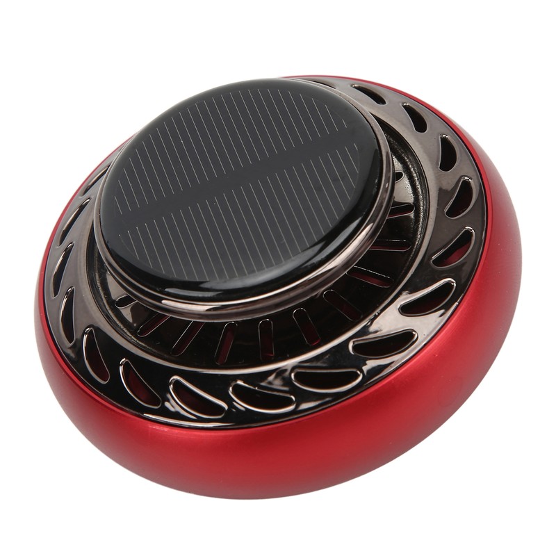 Car Air Freshener Solar Energy Rotating Aromatherapy Diffuser Interior DecorationRed