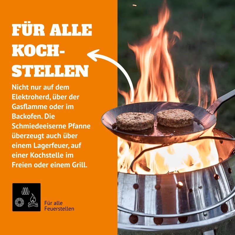 Petromax wrought iron pans, sp20, sp24, sp28, sp32