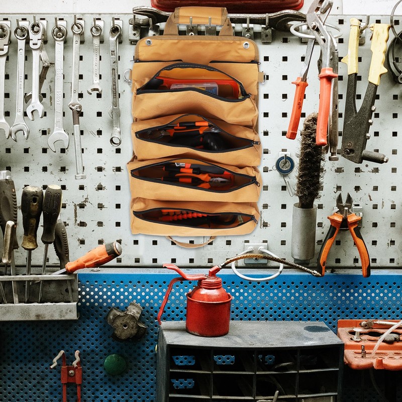 Tool Organizer Bag Foldable Roll Up Heavy Duty Mechanic Tool