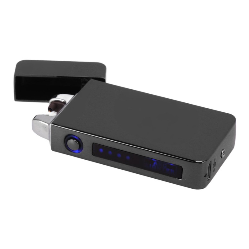 Electric Dual Arc Lighter Rechargeable Windproof Flameless 220mAh Aluminium Alloy