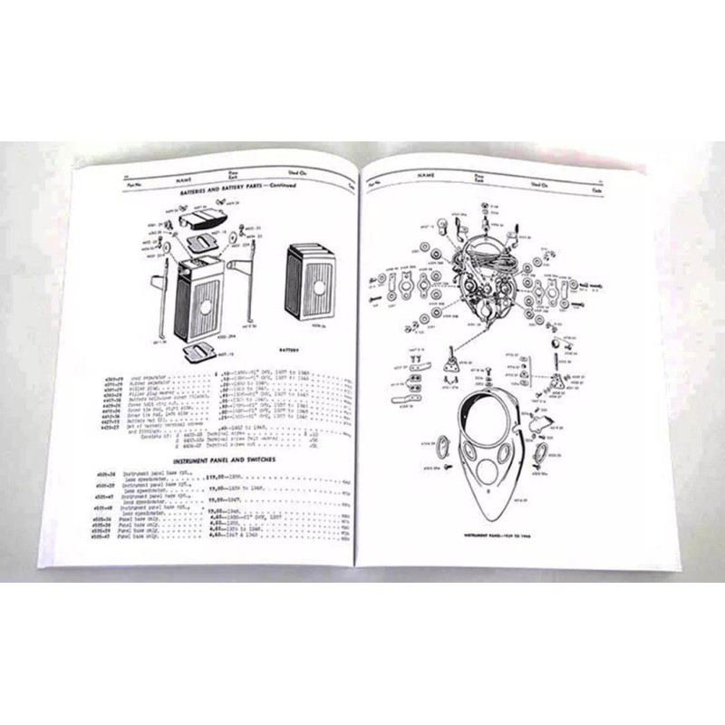 Harley Parts Manual Catalog Book 1936 to 1948 Knucklehead UL