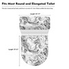 Darisoco Marble White Black Toilet Lid Seat Protector Cover &