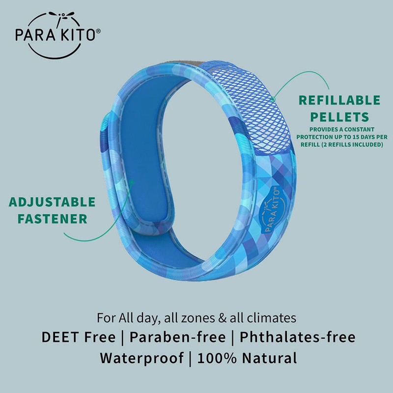PARA'KITO Mosquito Insect & Bug Protection Wristband - Mosquito Stickers,