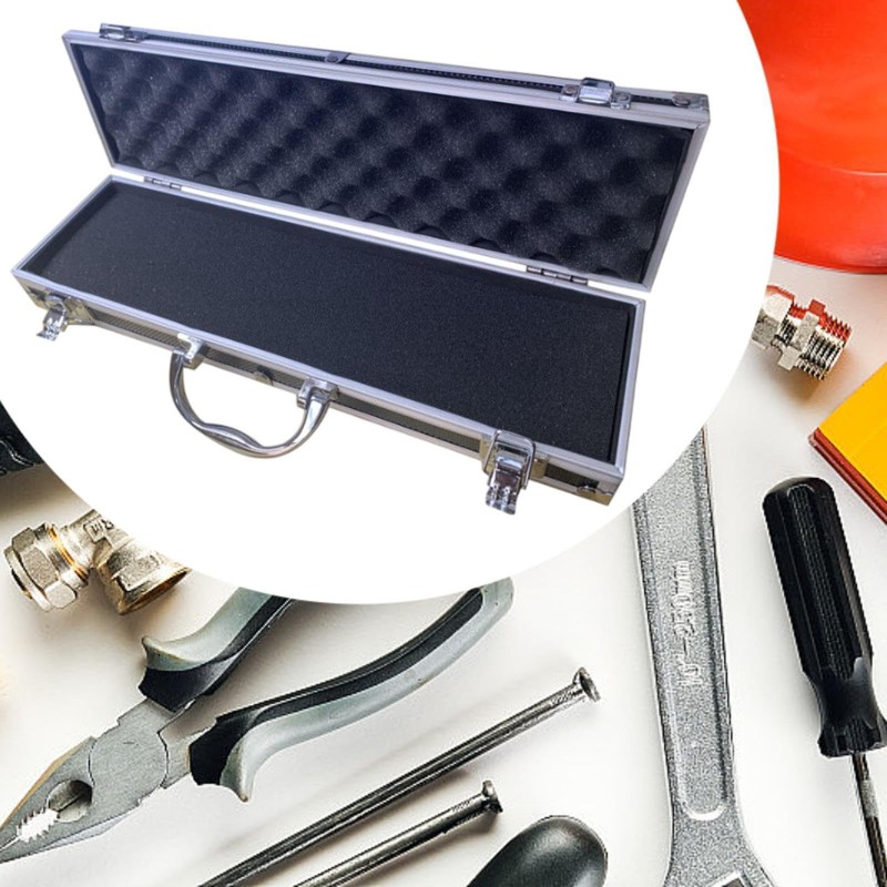 F Fityle Aluminium Alloy Tool Case Alloy Utility Container Portable