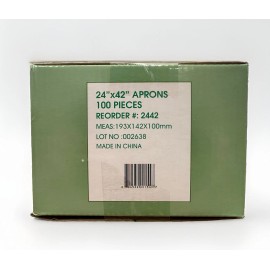 Emerald Professional Protection Products 100 POLY APRONS SIZE 24 INCH X 42 INCH BRAND NEW RETAIL BOX #2442  EMERALD PPP