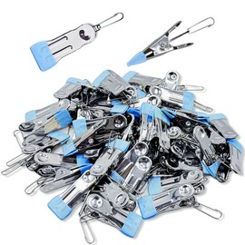 Multipurpose Heavy Duty Stainless Steel Clothespins, Clothes Pins for Laundry, Towel Drying Clips, Outdoor Clothespins for Socks, Towels, Snacks, Photo (66, Blue)