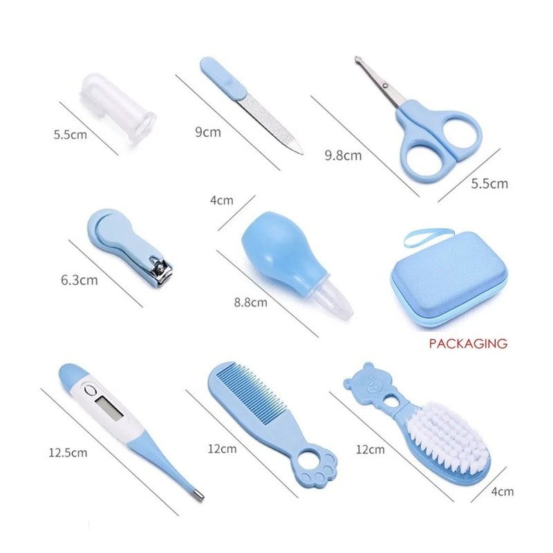 8 Pcs Baby Healthcare Grooming Kit Small Portable Baby Nursery