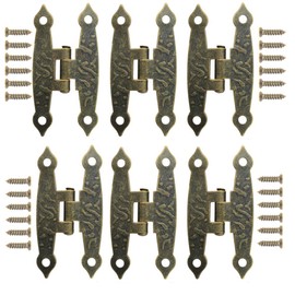 Dtoterul Vintage Bbronze Hinge Hinge 20 Pieces Hinges Antique Hinge Vintage Bronze Cabinet Door Hinge Old Hinges for Cupboard Doors Furniture Decoration Vintage Old Hinges