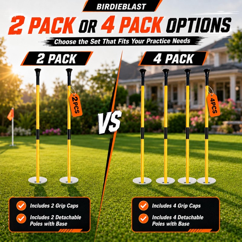 2 or 4 Set 3Ft Golf Flagstick Mini Putting Green
