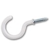 The Home Fusion Company 6 White Cup Hooks + Shoulder