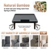 SINWANT Couch Armrest Table, Large Bamboo Couch Arm Table 360°