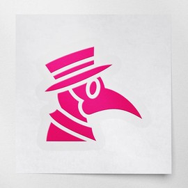 Decal Stickers Of Plague Doctor Profile (Pink) Premium Waterproof Vinyl Decal Stickers For Laptop Phone Accessory Helmet Car Window Mug Tuber Cup Door Wall Decoration ANDSKUSe45574PI070722