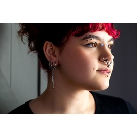 Pierced Owl 18-2GA 316L Stainless Steel Spike Ends Horseshoe Circular Barbell (1.2mm (16GA)/12mm Diameter/4mm Spike)