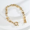 Chunky Gold Bracelet for Women 18K Gold Plated Dainty Gold