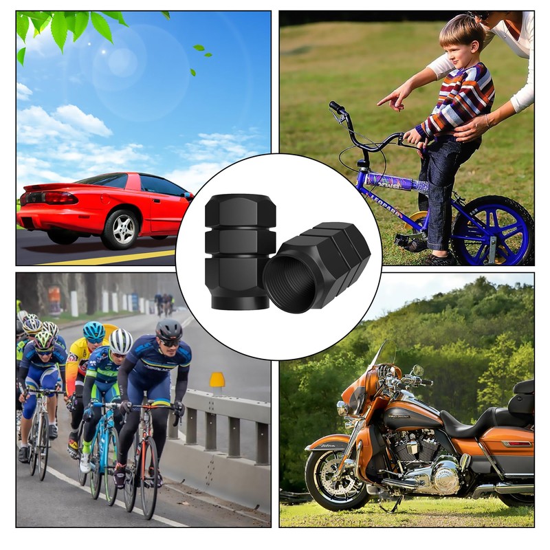 BOROLA Air Valve Cap Tire Aluminum Anodized Corrosion Prevention for