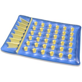 Swimline 90361 36 Pocket Inflatable Dual Mattress Blue & Yellow