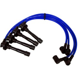 VMS RACING 94-01 10.2mm High Performance Engine Spark Plug Wires Wire Set in Blue Compatible with Honda Acura Integra Type-R ITR Civic VtiR Vti VTi-S GS-R DC2 DB8 Hatch DOHC VTEC B18 B18B 94-01