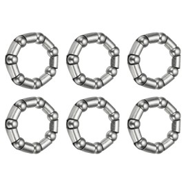 YELARXI Bike Ball Bearings, Bicycle Crank Bearing Retainer Stainless Steel Caged Wheel #7-Fitfor (MTB Bike Crank-Bottom Bracket-Frame Bearing Repair) 5/16" x 7 Balls & 6 Pack & Silver