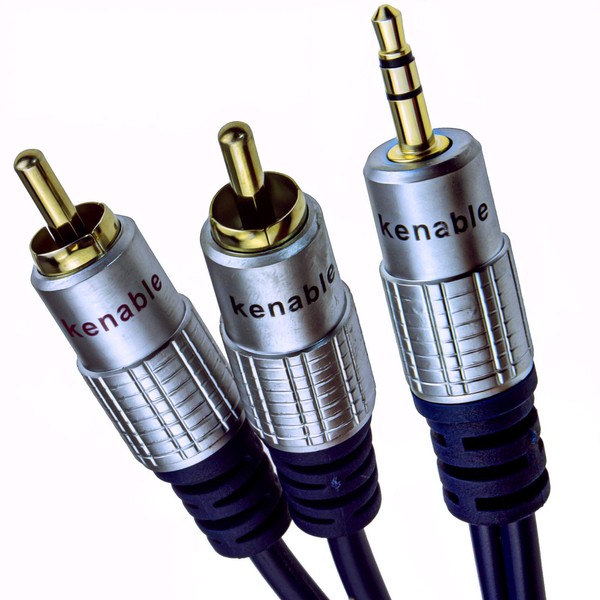 kenable Pure HQ OFC 3.5mm Stereo Jack to 2 RCA