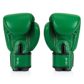 Fairtex BGV16 Leather Muay Thai Boxing Gloves (Forest Green, 16 oz)