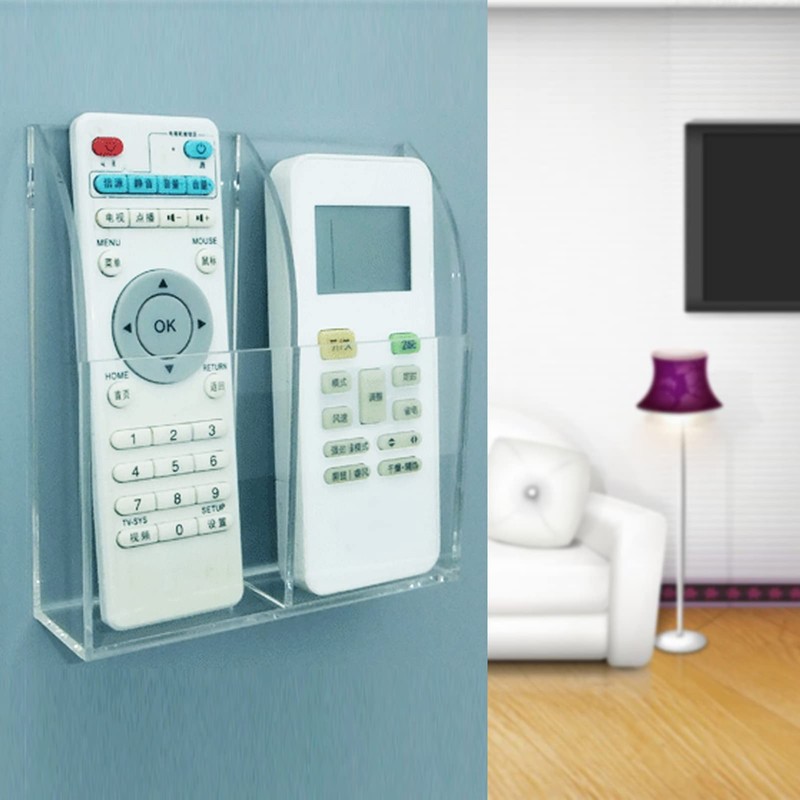 Nikou Transparent Acrylic Remote Control Storage Box Wall Hanging Makeup