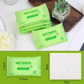 Green Tea Wet Wipes Bulk for Homeless, Clean Face Hands Quickly, Green Tea Wet Wipes Bulk for Homeless, Perfect for Hiking Camping Travel Outdoor (500 Count (Pack of 50))
