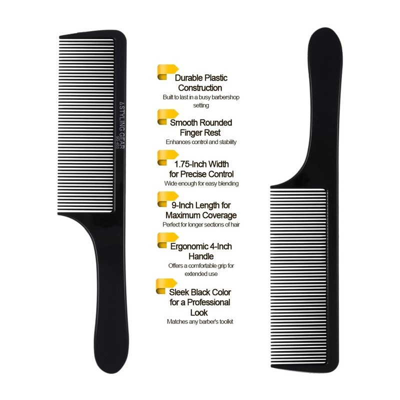 12 Pack – No. 403 Flexible Fade Barber Clipper Combs.
