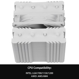 Thermalright Peerless Assassin 90 SE White CPU Air Cooler, Dual Towers Cooler, 110mm High CPU Cooling Fan,Computer Radiator,for AMD:AM4/AM5,Intel LGA 1851/1700/115X/1200（PA90SE WHITE）