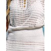 CUPSHE Women Crochet Swim Cover Up Short Sleeve V Neck