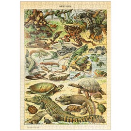 MyPuzzle Reptiles for All, Vintage Art Poster, Adolphe Millot - Premium 1000 Piece Puzzle - MyPuzzle Special Collection by Havana Puzzle Company