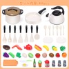 Cute Stone Pretend Play Kitchen Set, Educational Toys, 44 Piece