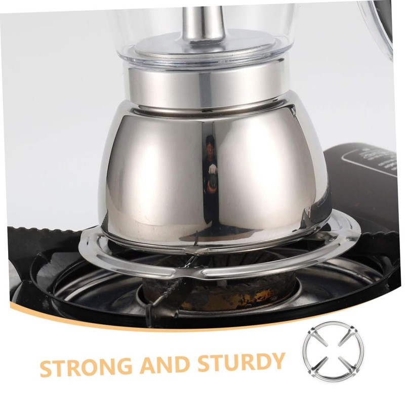 TEHAUX 5pcs Round Stainless Pot Stand Non Slip Gas Stove