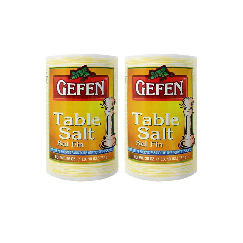 Gefen Table Salt, 26oz (2 Pack, Total 3.25 Pounds) Easy