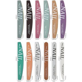 HIGHROCK Multiple Nail File Premium Professional Nail File Kit For Acrylic Nails Natural Nails File Nail Polisher Nail File Set(12 PCS)