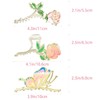Yonchic 3-Piece Floral Metal Hair Clips, Butterfly Chinese Rose Hair