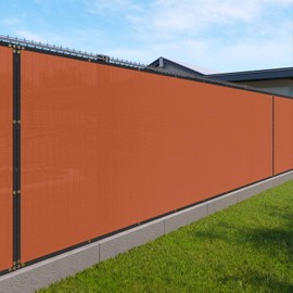 Windscreen4less Fence Privacy Screen 2' x 15' Heavy Duty Windscreen Fencing Mesh Fabric Cover for Patio Garden Backyard Lawn Carport Pool Fence, Orange