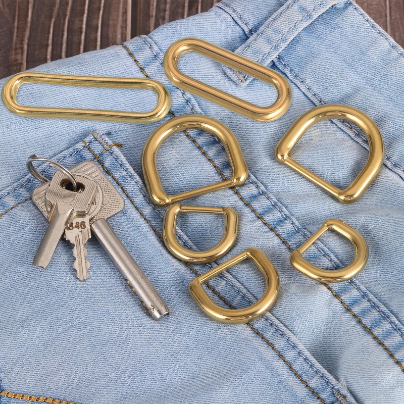 sourcing map 2Pcs Metal Rings Buckle for Bag Belt Strap