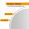 KOHROS Frameless Round Bathroom Mirror for Over Sink 24" x