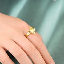 Inilbran Boho Frog Finger Ring Vintage Crown Frog Wrap Ring Open Ring Gold Frog Open Ankle Ring Frog Adjustable Stacking Ring Jewellery for Women and Girls, Zinc