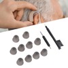 10pcs Black Silicone Double Layer Closed Domes Ear Tips with
