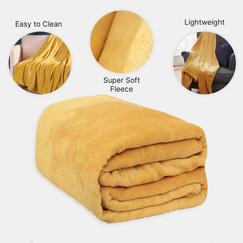 Brentfords Super Ultra Soft Flannel Fleece Blanket Throw Over Large