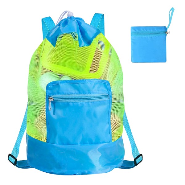 Beach Toy Bag Mesh Backpack for Sand Toy Water Toy