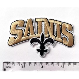 NEW ORLEANS SAINTS EMBROIDERED IRON ON PATCH 2.25” X 3.5” FREE SHIPPING