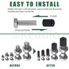 Keadic 496pcs Black Rubber End Caps, 17 Sizes Flexible End