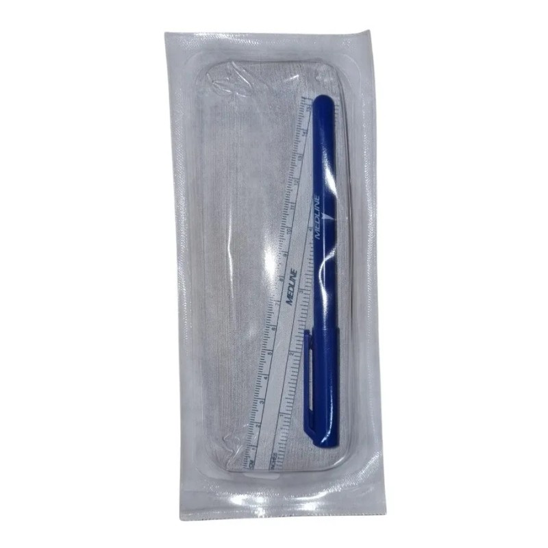 Regla Flexible + Marcador Piel Quirúrgico 10 Piezas